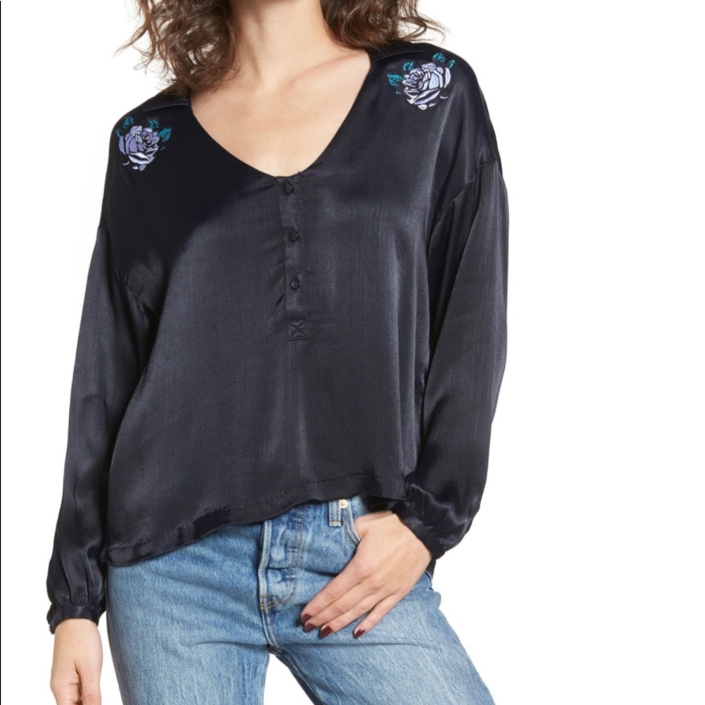 Obey | Naomi Embroidered Blouse